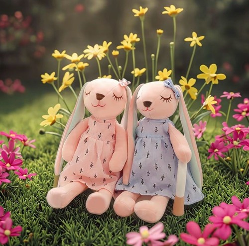 Cute bunny plush - plush, toy