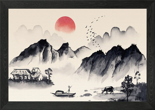 Watercolor chinese style - chinese,