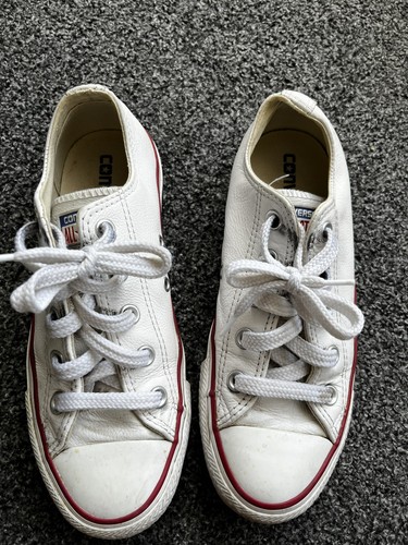Women white leather converse - women's,