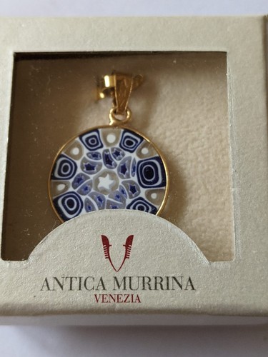 Blue antica murrina pendant - murrina,