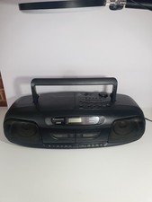 Panasonic RX-DT401 Boombox Portable Stereo CD Cassette Twin Tape Deck Radio AMFM