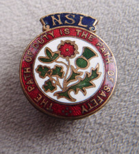 NSL-National Service League 1902-1921 enamel lapel badge by WO LEWIS BIRMm