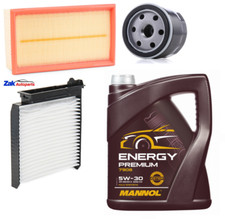 For Renault Clio Mk3 1.5 DCi 08-13 Oil Air Cabin Filters 5L Oil Service Kit