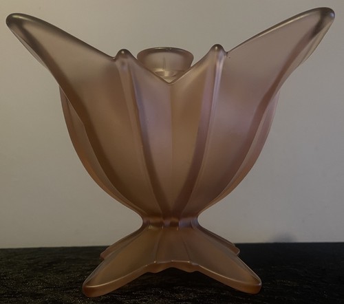 Art deco pink glass flower - art,