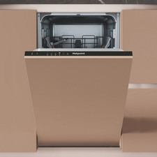 Hotpoint Integrated Slimline Dishwasher - Eco Black Control Panel HP2IE10CS80UK