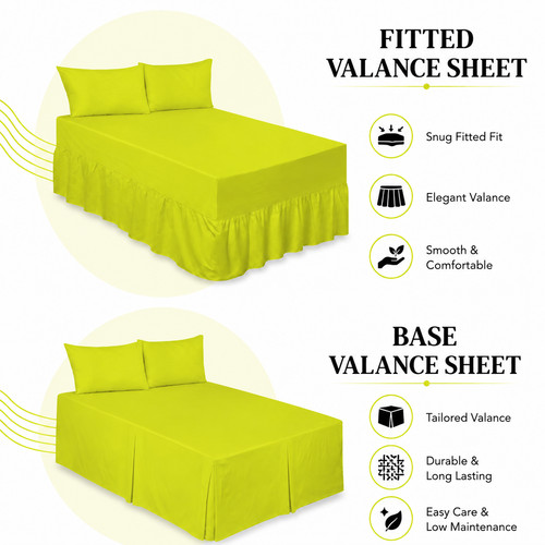 Fitted valance sheet base - valance, or