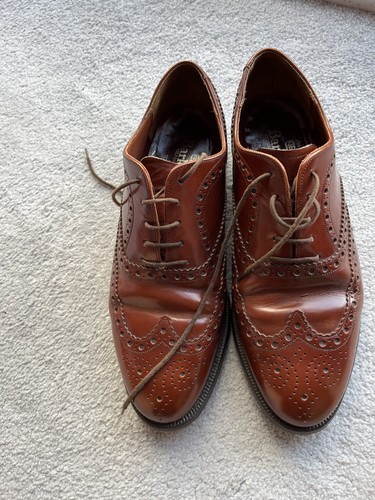 Barker brown leather oxford - brown,