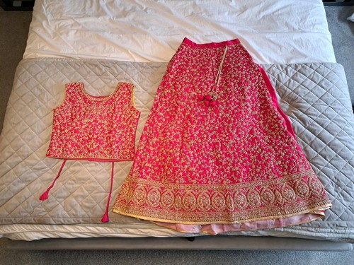 Girls indian lengha red - indian,