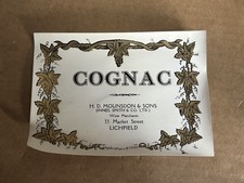 GOGNAC BOTTLED BY MOUNSDON & SONS LICHFIELD BOTTLE LABEL 50s