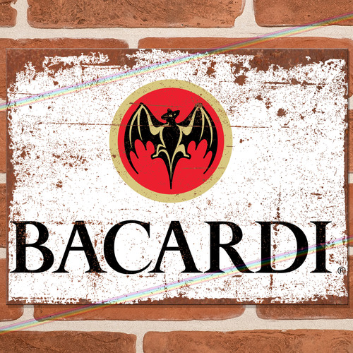 Bacardi metal signs - metal, man