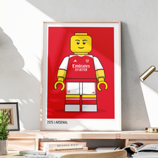 Arsenal Wall Art Lego Football Poster Print Free UK Post A5 A4 A3