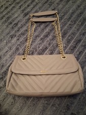 BIBA Tan Padded Handbag Gold