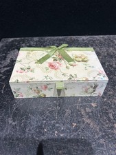 Vintage Laura Ashley Floral Storage Jewellery Keepsake Box Case Storage Ref CA