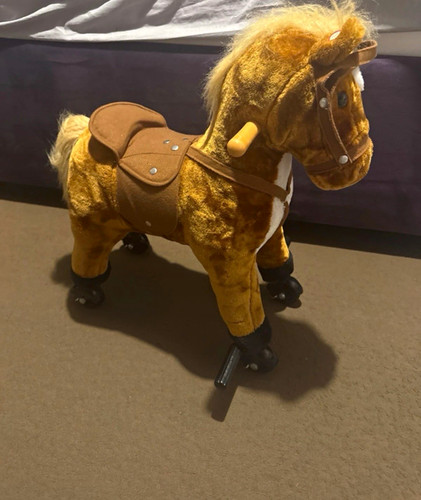Plush ride rocking horse - plush,