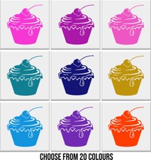 Kitchen Tile Stickers CUPCAKES Cakes Vinyl Decals Wall Stickers Transfers