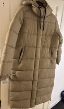 Women’s Ladies Girls Superdry Brown Longline Puffer Ripstop Jacket Coat Size 14