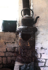 Postcard Saggar Maker's Stove Coalport China Museum Brick Teapot Kettle Stovetop