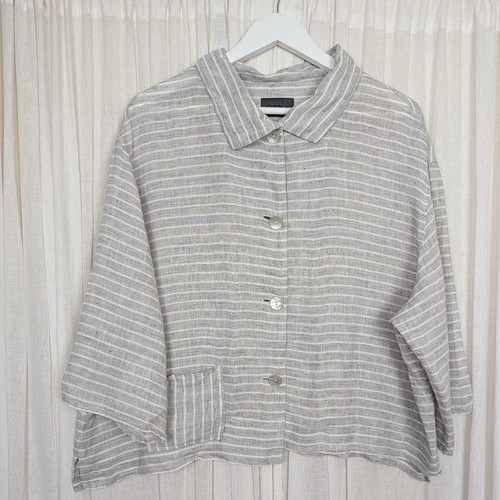 Oska linen boxy stripe - oska,