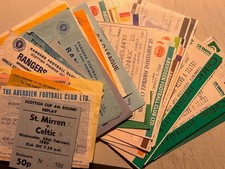 VARIOUS SCOTTISH LEAGUE AND CUP MATCH TICKETS  £9.99 each