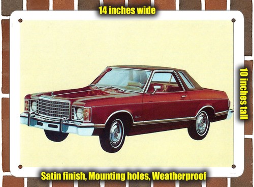 Metal sign 1975 ford granada - metal,