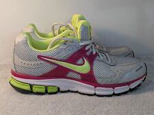 Nike Pegasus 27 Running Shoes, #396040-076, Gray/Pink/Volt, Womens Size 8.5