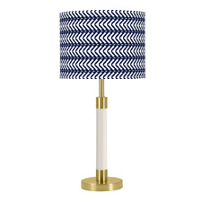 CHARLESTON TABLE LAMP Herringbone Navy / Villa Paint / Brass