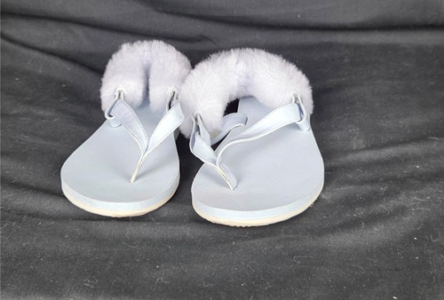 Ugg flip flops with fur - flops, trim