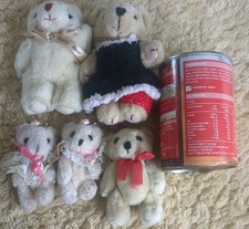 Tiny/ small vintage jointed bears bundle x 5 