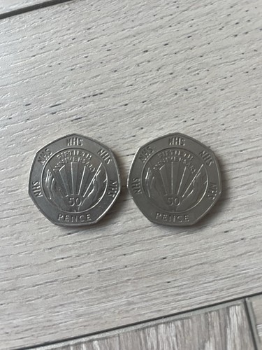1998 nhs 50p coin - nhs,