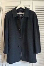 Men’s 100% Wool Charcoal Burberry Coat.