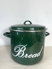 Vintage Enamel Bread Bin -