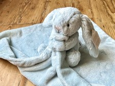 Jellycat~Bashful Bunny Rabbit~Blue Baby Blanket Comforter~New w/Tag 