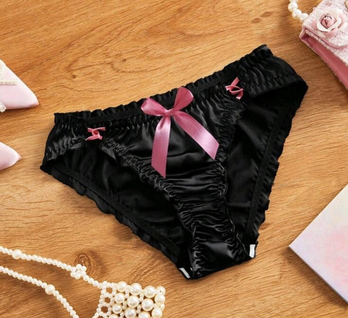 Sexy black silky - soft, satin