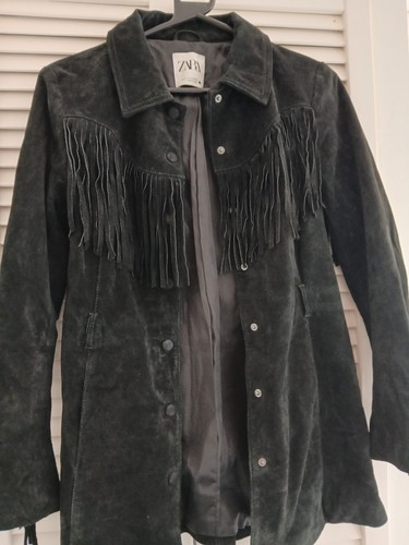 Zara ladies black suede jacket - zara,