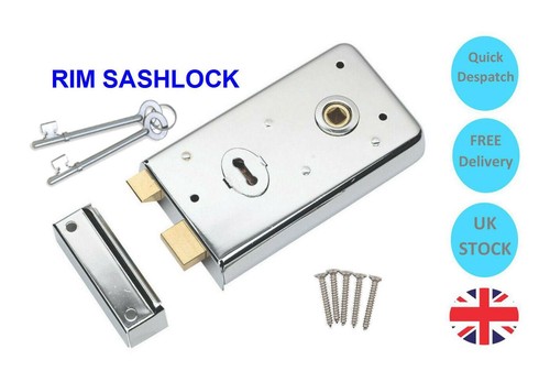 Rim sash lock narrow - rim, 75mm