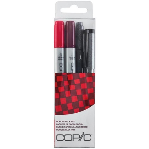 Copic red doodle pack - red,