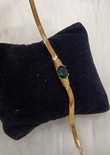 Gold tone chain bracelet oval - gold,