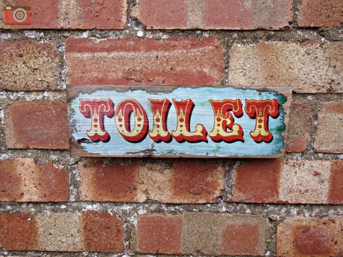 Toilet sign plaque - "toilet",