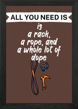 Climbing rack rope Framed Wall