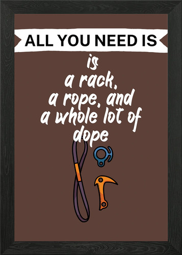 Climbing rack rope - framed, wall