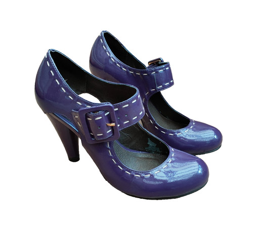 Vintage purple patent - vintage, leather