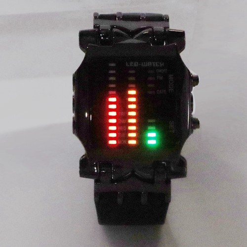 Binary watch crab shape - binary,