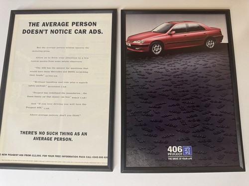 Framed original peugeot 406 - framed,