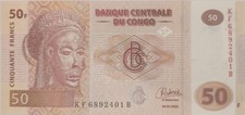 Congo DR: P#97 1 x 50 Francs 2022 Uncirculated Banknote