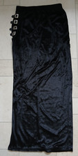 Sinister clothing black velvet split high waisted skirt. Straps+buckle. Goth. M