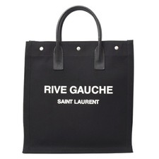 Saint Laurent Men's Rive Gauche Tote Bag Hand Canvas Black SAINT LAURENT 632539