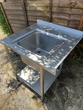 Commercial Stainless Steel Deep Single Bowl Sink Corner Ref:S4