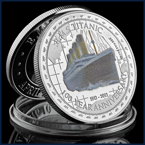 1912 titanic silver - coin, 100th