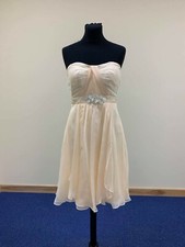 Alexia Bridesmaid, prom dress Style 4158 vanilla yellow chiffon size 8