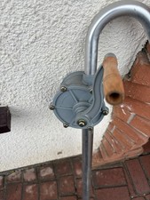 Barrel Drum Pump Syphon Hand Transfer for Diesel Fuel Used Broken Red Plastic